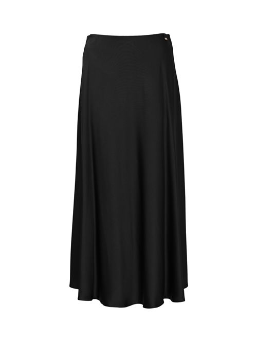 Gonna Resort midi in envers satin Nero Herno | GN00011DR 127279300